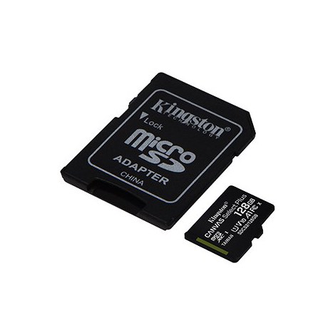 Kingston | Canvas Select Plus | UHS-I | 128 GB | MicroSDXC | Flash memory class 10 | SD Adapter - 2